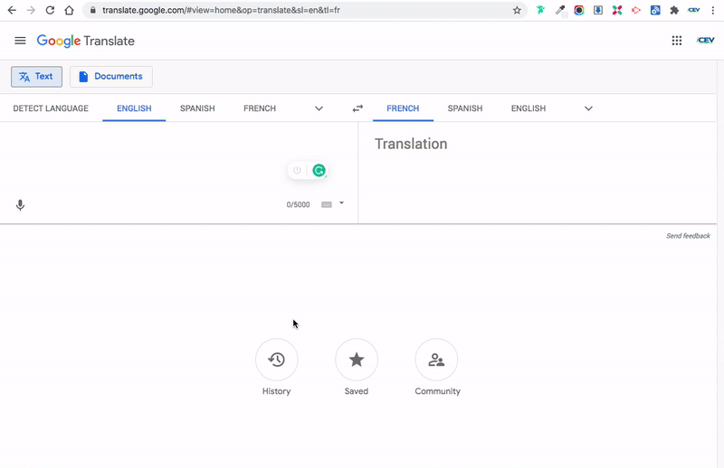 Download iCEV documents and upload them to Google Translate. 